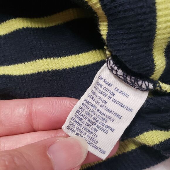 American Eagle Shirt Mens Large Blue Striped Waffle Thermal Long Sleeve Grunge - Picture 7 of 16